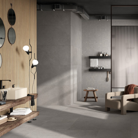 Dlažba imitácia betónu RECONCRETE STORM RO 05 60x119,7 - matný povrch R9 Mirage