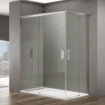 Sprchový kút 80x80 cm s chrómovým rámom