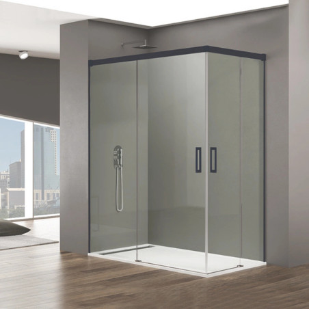 Sprchový kút 90x100 cm s čiernym rámom