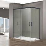 Sprchový kút 90x100 cm s čiernym rámom