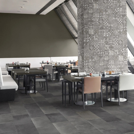 Dlažba imitácia betónu CONTEMPORARY GRAPHITE na terase