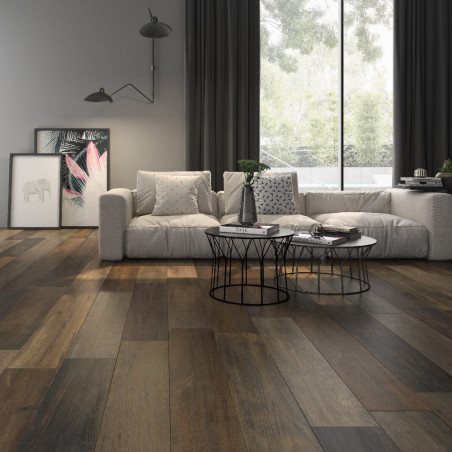 Dlažba imitácia dreva RUSTIK BEIGE 20x120 v obývačke