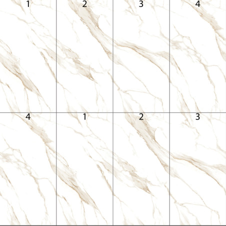 Dlažba imitácia mramoru CONTINUA STATUARIO GOLD s nadväzujúcim vzorom