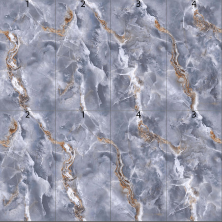 Ónyx dlažba CONTINUA ONYX BLUE s nadväzujúcim vzorom