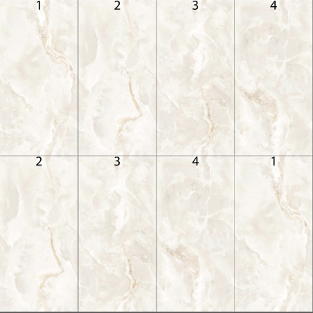 Ónyx dlažba CONTINUA ONYX IVORY s nadväzujúcim vzorom