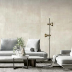 Obklad imitácia betónu CONCEPT PEARL v obývačke