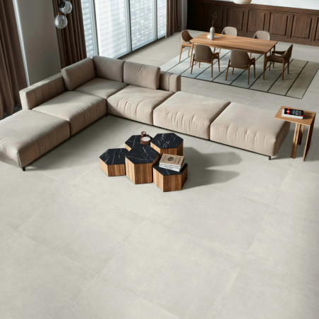 Dlažba imitácia betónu MASSIVE DEEPICE v obývačke