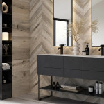 Dlažba imitácia dreva TIMELESS GREIGE CHEVRON 60x120 Ceramica Rondine
