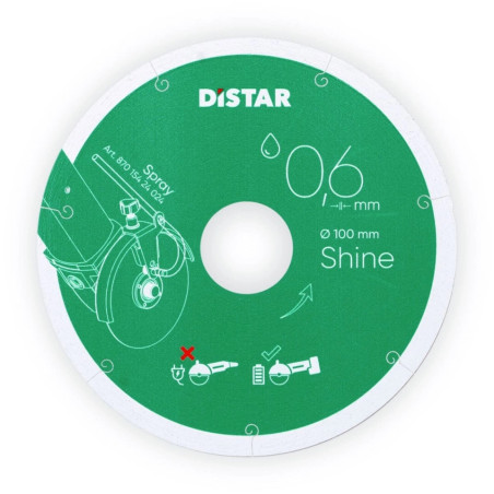 DIAMANTOVÝ REZNÝ KOTÚČ NA DLAŽBU DISTAR SHINE 100 x 22,23 mm