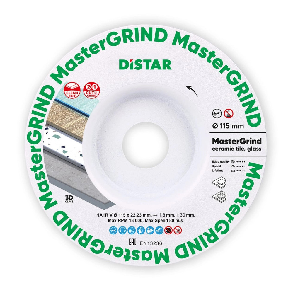 DIAMANTOVÝ REZNÝ KOTÚČ NA DLAŽBU DISTAR MASTERGRIND 115 x 22,23 mm