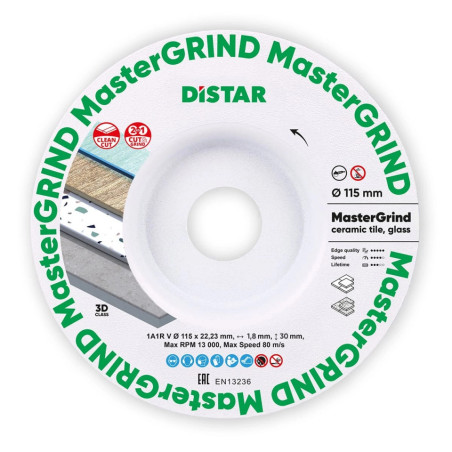 DIAMANTOVÝ REZNÝ KOTÚČ NA DLAŽBU DISTAR MASTERGRIND 115 x 22,23 mm