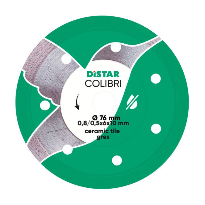 DIAMANTOVÝ REZNÝ KOTÚČ NA DLAŽBU DISTAR COLIBRI 76 x 10 mm