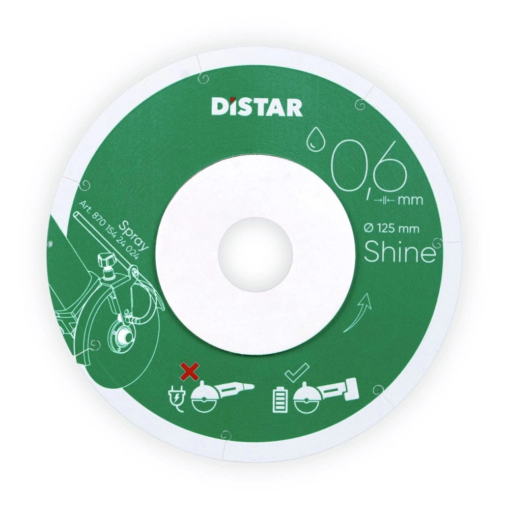 DIAMANTOVÝ REZNÝ KOTÚČ NA DLAŽBU DISTAR SHINE 125 x 22,23 mm