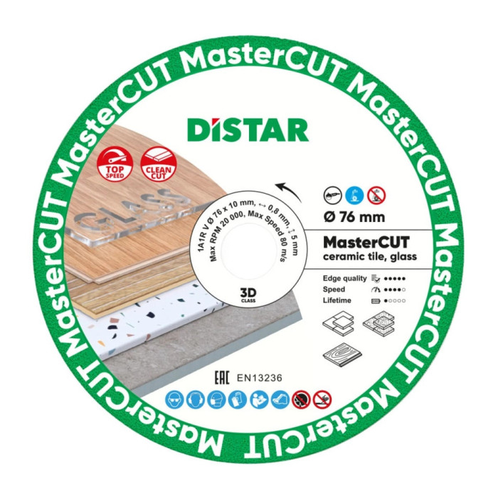 DIAMANTOVÝ REZNÝ KOTÚČ DISTAR MASTERCUT 76 x 5 x 0,8 x 10 mm