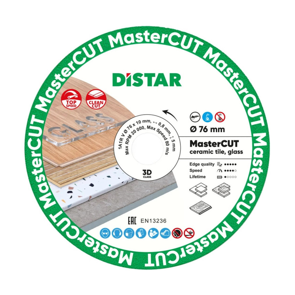 DIAMANTOVÝ REZNÝ KOTÚČ DISTAR MASTERCUT 76 x 5 x 0,8 x 10 mm