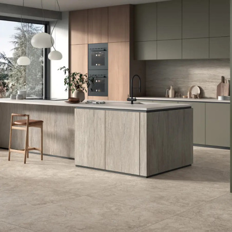 Dlažba imitácia kameňa NORIVEN CREAM CROSS NV 03 120x120 - matný povrch R9 Mirage