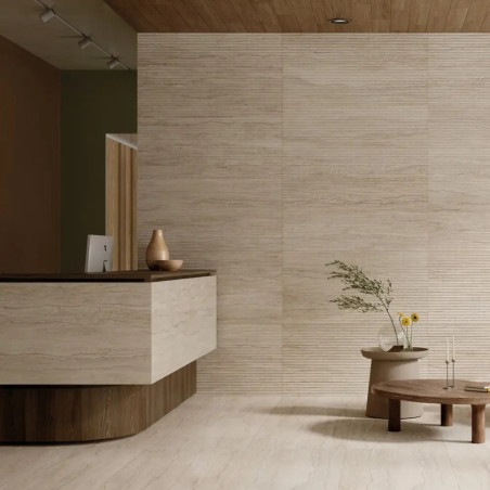 Dlažba imitácia kameňa NORIVEN CREAM VEIN NV 13 60x120 - zvýšený protišmyk R11 Mirage