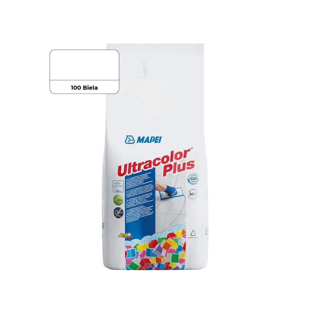 Cementová škárovacia hmota MAPEI ULTRACOLOR PLUS 100 - BIELA 2KG Cementová škárovacia hmota MAPEI ULTRACOLOR PLUS 100 - BIELA 2KG