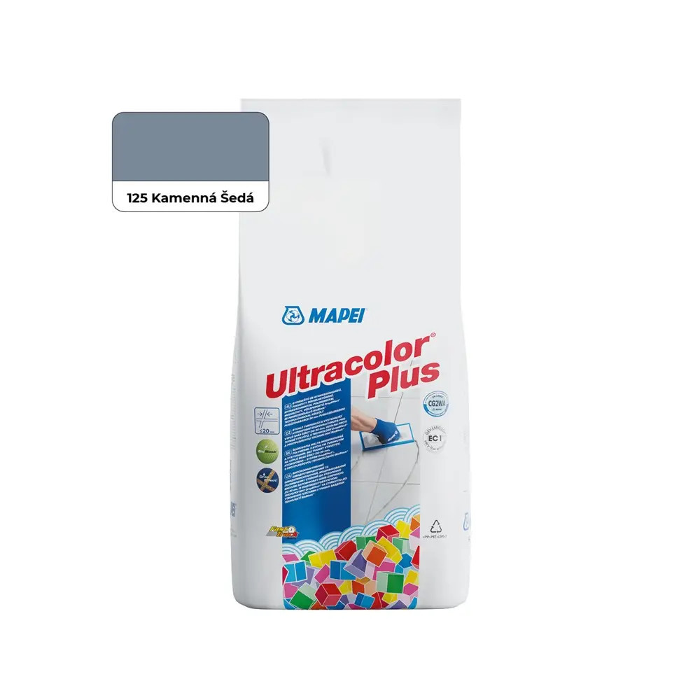 Cementová škárovacia hmota MAPEI ULTRACOLOR PLUS 125 - KAMENNÁ ŠEDÁ 2KG