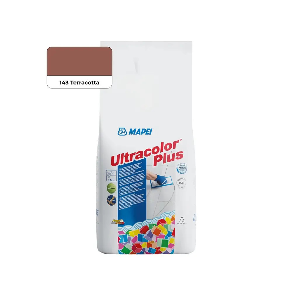 Cementová škárovacia hmota MAPEI ULTRACOLOR PLUS 143 - TERRACOTTA 2KG Cementová škárovacia hmota MAPEI ULTRACOLOR PLUS 143 - TERRACOTTA 2KG