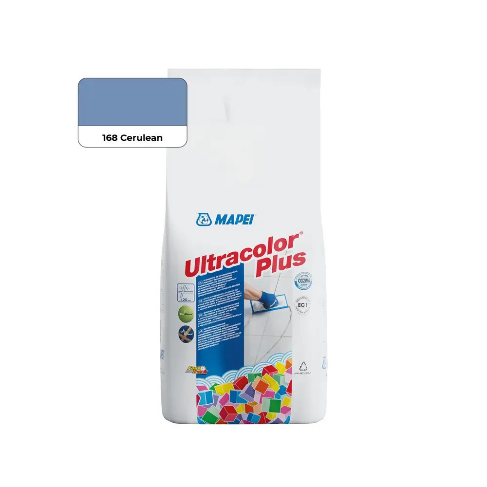 Cementová škárovacia hmota MAPEI ULTRACOLOR PLUS 168 - CERULEAN 2KG Cementová škárovacia hmota MAPEI ULTRACOLOR PLUS 168 - CERULEAN 2KG