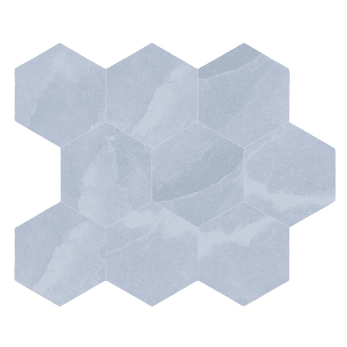 SPARK BLUE 26x30 - matná mozaika hexagón