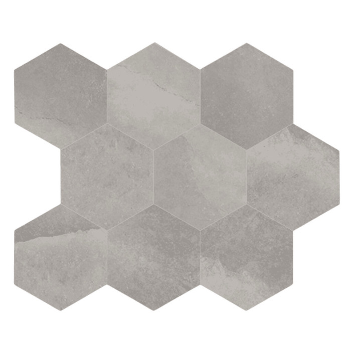 SPARK GREY 26x30 - matná mozaika hexagón