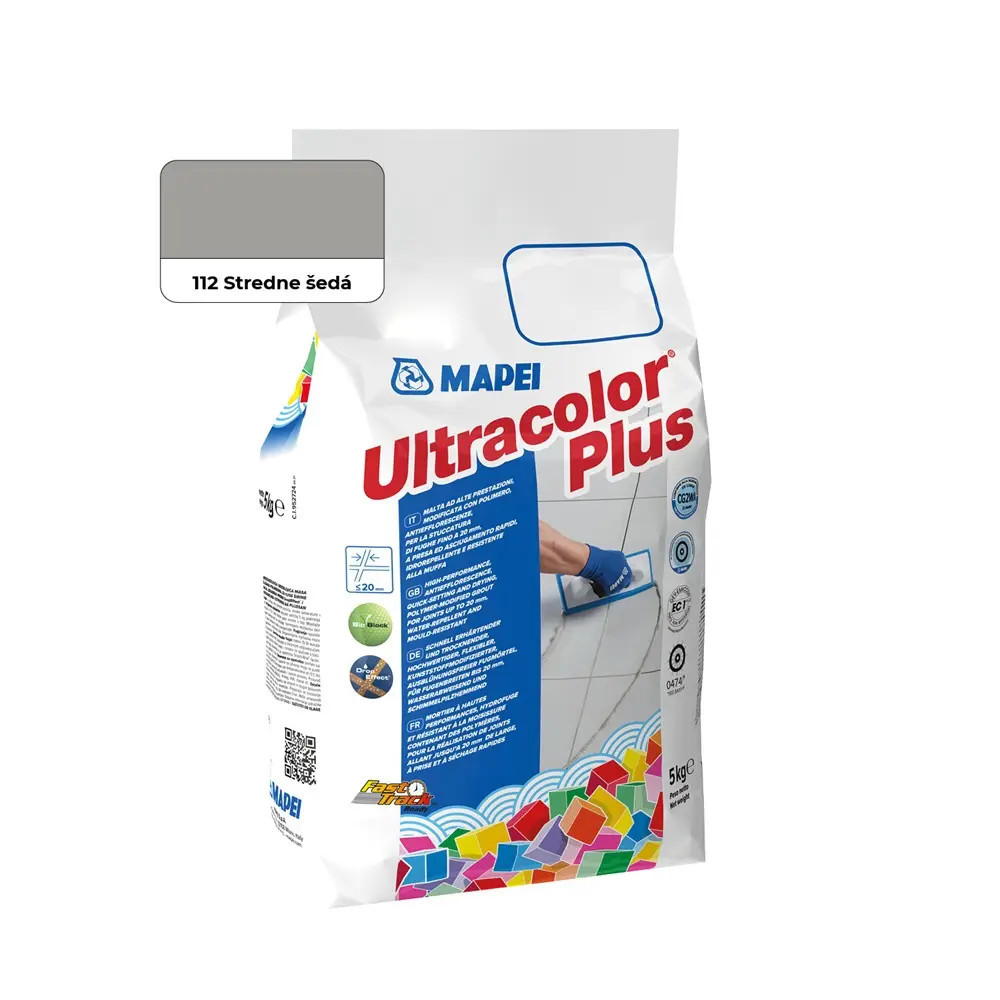 Cementová škárovacia hmota MAPEI ULTRACOLOR PLUS 112 - STREDNE ŠEDÁ 5KG Cementová škárovacia hmota MAPEI ULTRACOLOR PLUS 112 - STREDNE ŠEDÁ 5KG