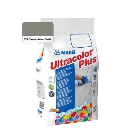 Cementová škárovacia hmota MAPEI ULTRACOLOR PLUS 113 - CEMENTOVO ŠEDÁ 5KG