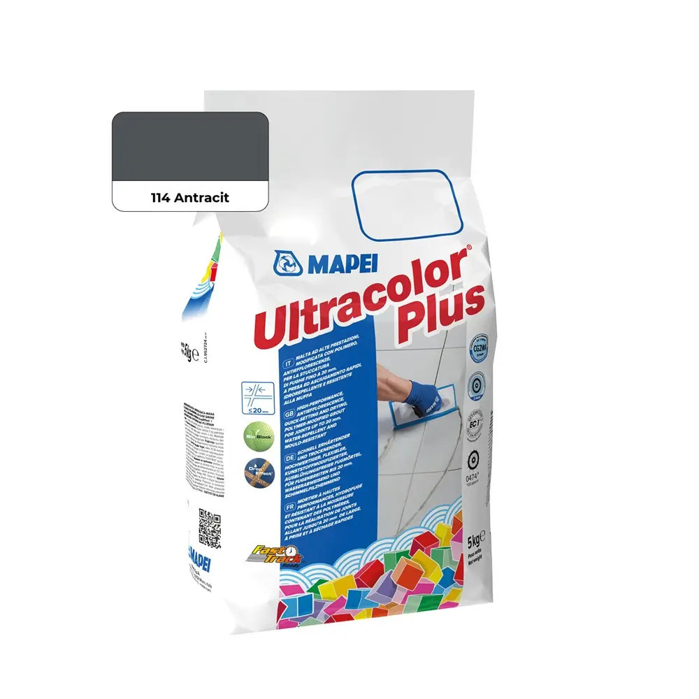 Cementová škárovacia hmota MAPEI ULTRACOLOR PLUS 114 - ANTRACIT 5KG Cementová škárovacia hmota MAPEI ULTRACOLOR PLUS 114 - ANTRACIT 5KG
