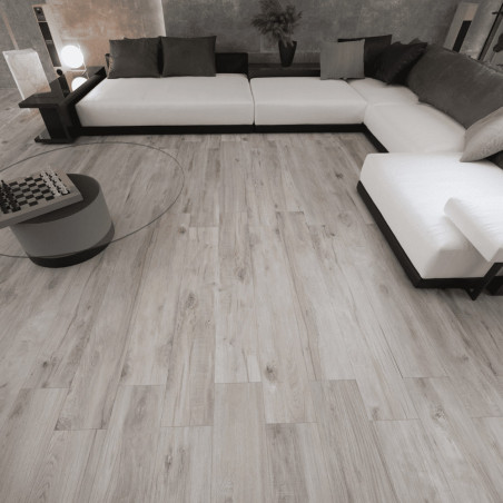 Dlažba imitácia dreva ANTIQUA GRIGIO v obývačke