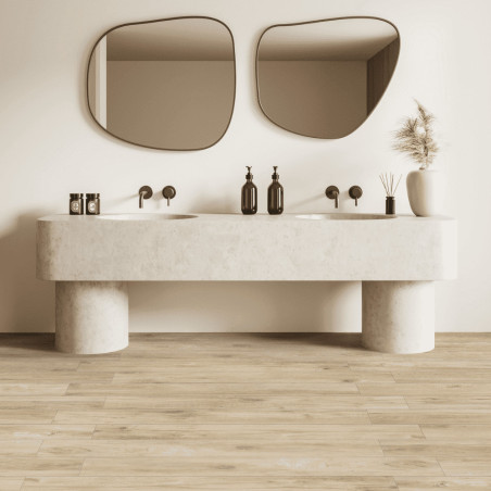 Dlažba imitácia dreva ANTIQUA MIELE v kúpeľni