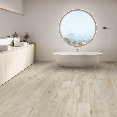 Dlažba imitácia dreva ANTIQUA MIELE v kúpeľni