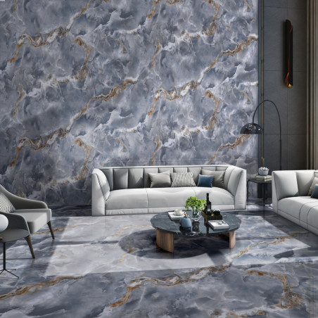 Ónyx dlažba CONTINUA ONYX BLUE v obývačke
