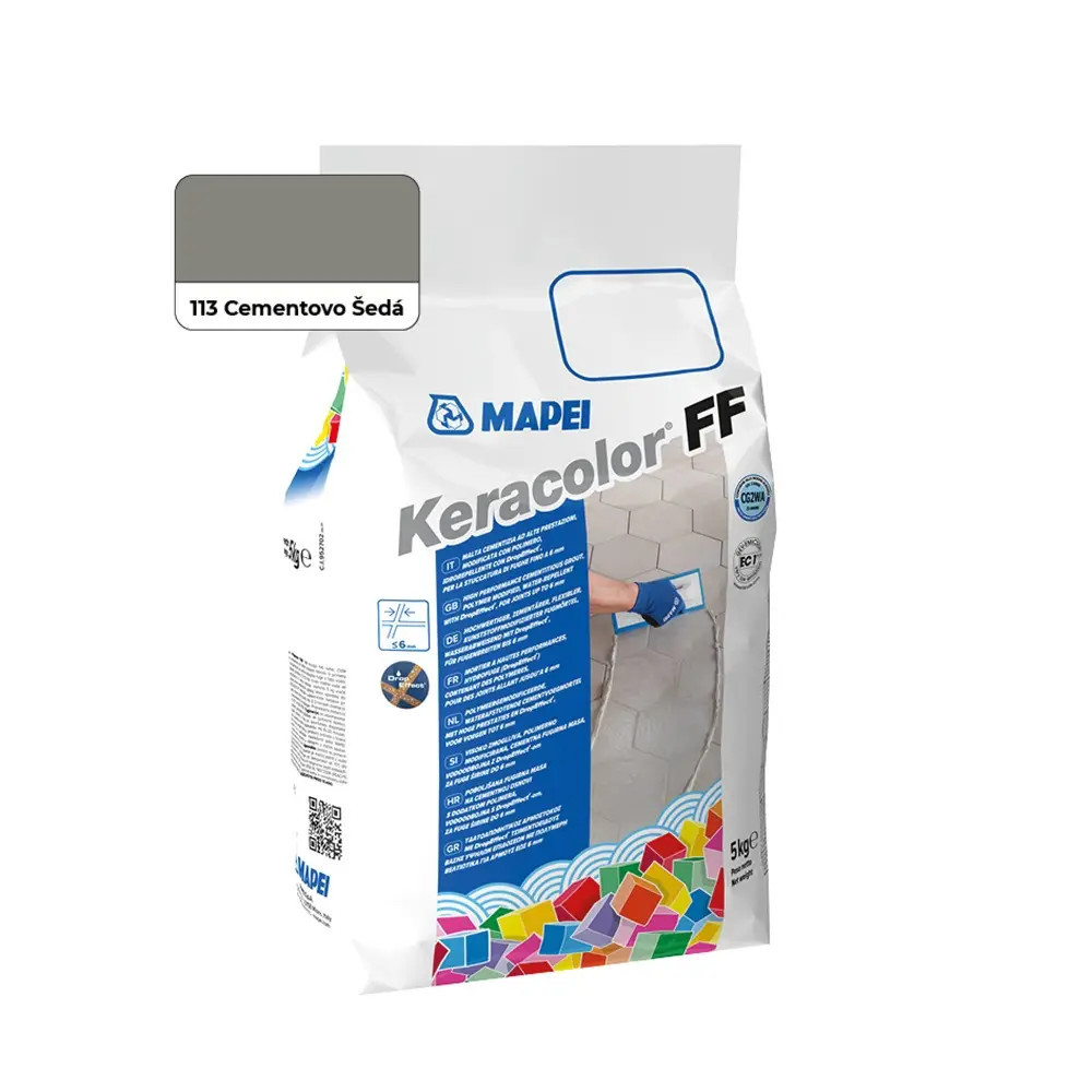 Cementová škárovacia hmota MAPEI KERACOLOR FF 113 - CEMENTOVO ŠEDÁ 2KG Cementová škárovacia hmota MAPEI KERACOLOR FF 113 - CEMENTOVO ŠEDÁ 2KG