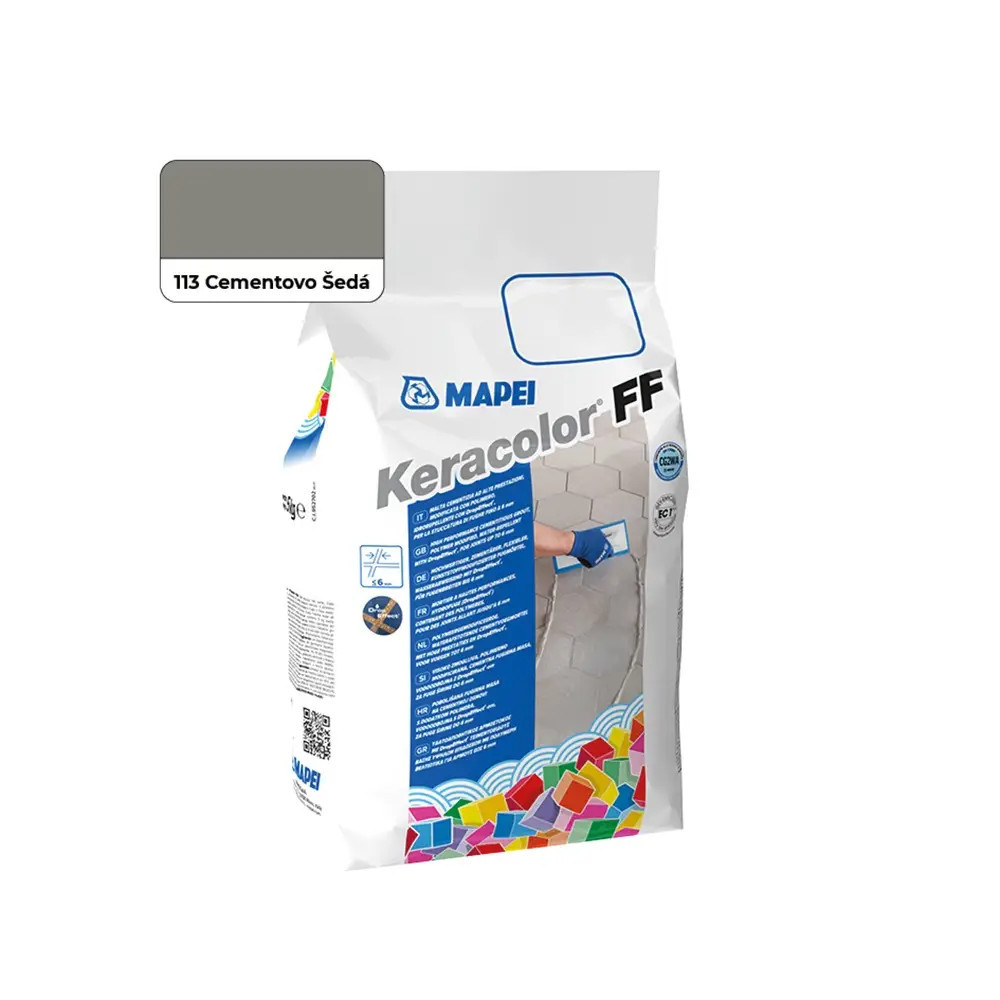 Cementová škárovacia hmota MAPEI KERACOLOR FF 113 - CEMENTOVO ŠEDÁ 2KG Cementová škárovacia hmota MAPEI KERACOLOR FF 113 - CEMENTOVO ŠEDÁ 2KG