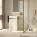 Dlažba imitácia kameňa ELYSIAN TRAVERTINO LIGHT CROSS EY 13 60x120 - matný povrch R10 Mirage