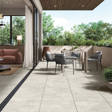 Dlažba imitácia kameňa ELYSIAN TRAVERTINO MISTY CROSS EY 14 60x60 - matný povrch R9 Mirage