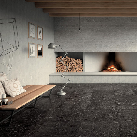 Dlažba imitácia mramoru NORR SVART RR 03 120x120 - matný povrch R10 Mirage