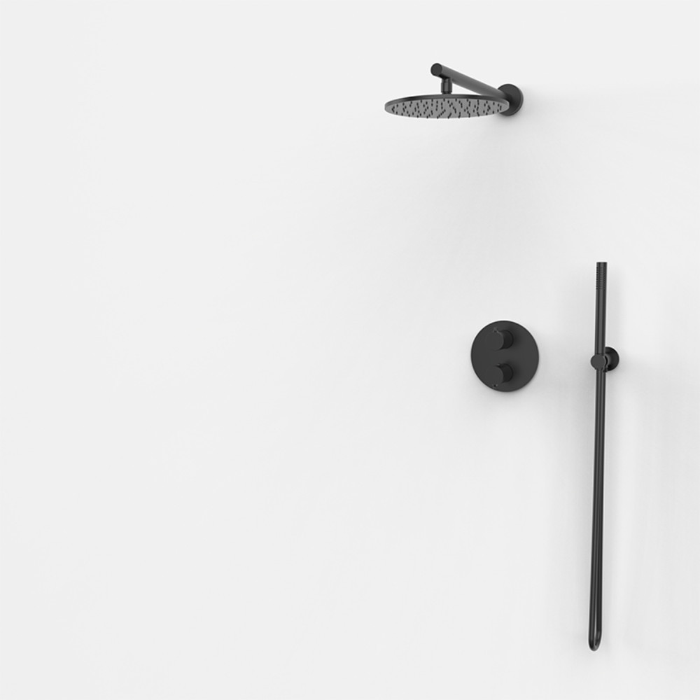 TIME termostatický podomietkový sprchový set | 07 047 592 metalický čierny