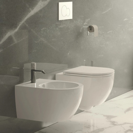 LIKE závesné WC so sedátkom a funkciou Eco Clean v kúpeľni
