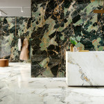 Dlažba imitácia mramoru BRIGHT PRECIOUS v komerčnom priestore