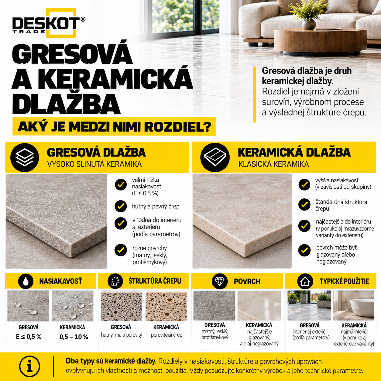 Čo je gresová dlažba – rozdiel medzi gresovou a keramickou dlažbou, vlastnosti a použitie