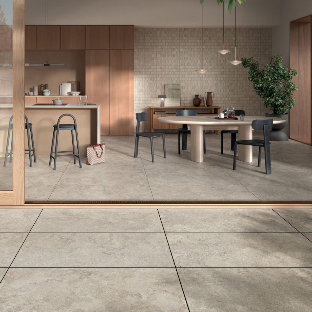 Dlažba imitácia kameňa Mirage Nöriven Urban Cross NV 03 prepájajúca interiér a exteriér