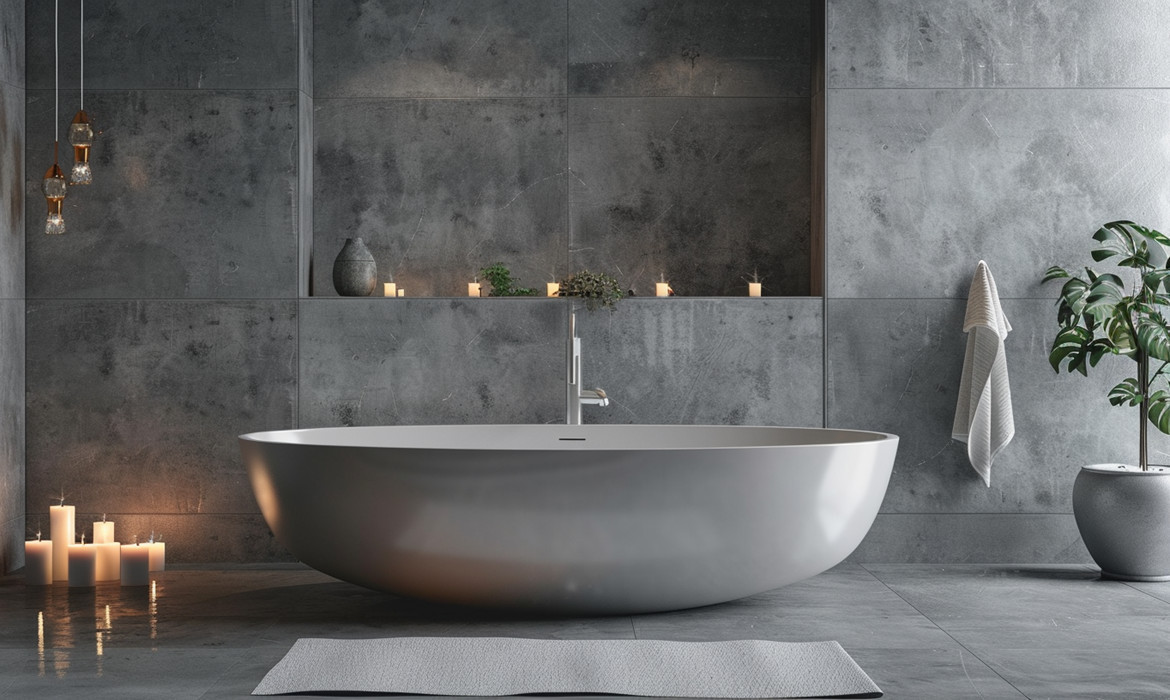 Sivá dlažba do kúpeľne - farebné kombinácie pre modernú kúpeľňu